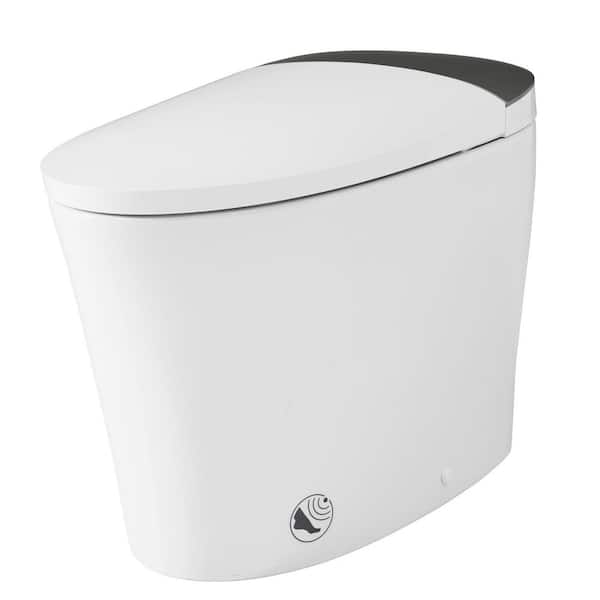 Elongated Dual-Flush 1.1/1.6 GPF Smart Bidet Toilet with Bidet and Warm Water/Dryer and Night Light in White