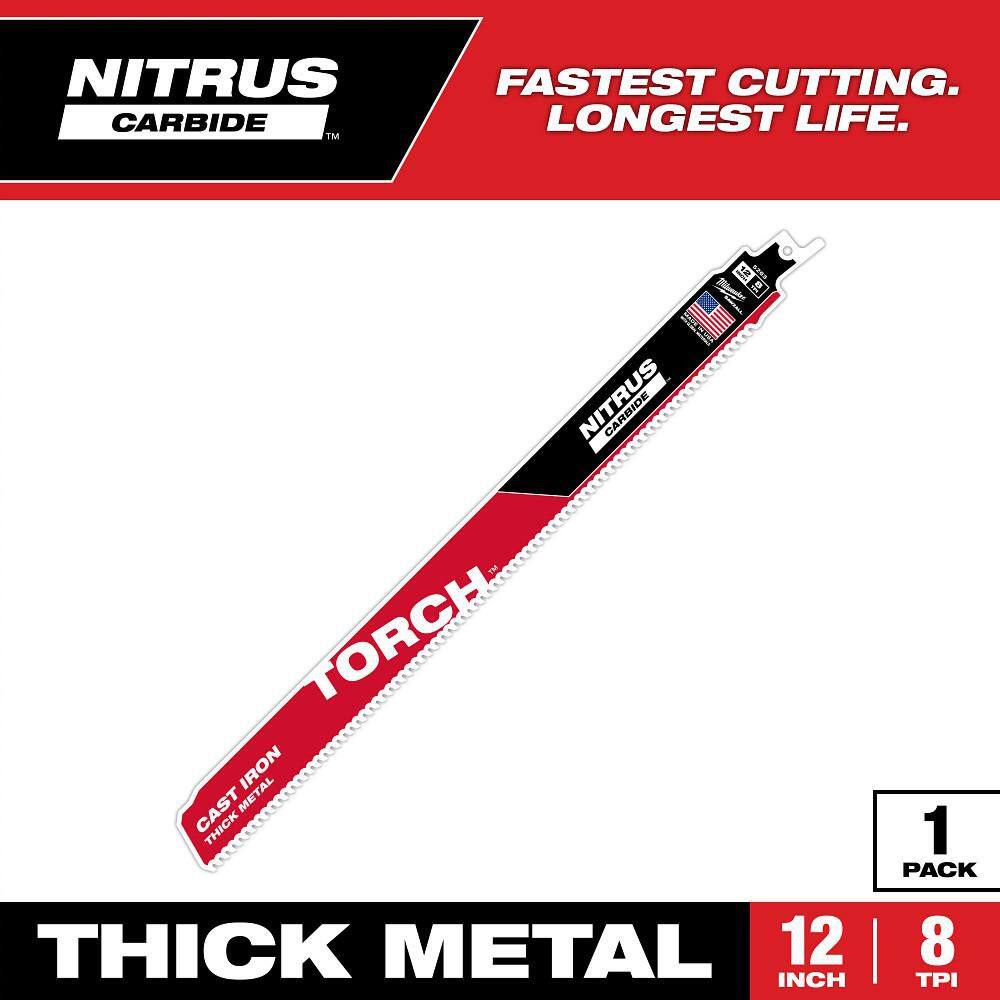 12 in. 8 TPI TORCH Nitrus Carbide Teeth Metal Cutting SAWZALL Reciprocating Saw Blade price history on PriceWatchPro