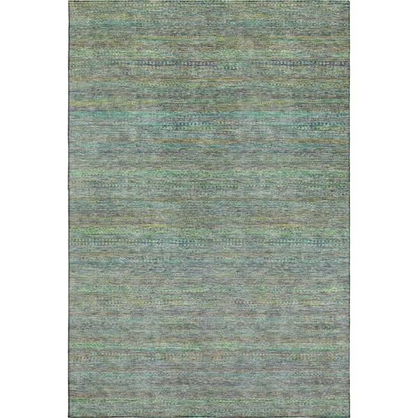 Mayfield Premium Machine Washable Abstract AMF2148 Pewter 10 ft. x 14 ft. Area Rug