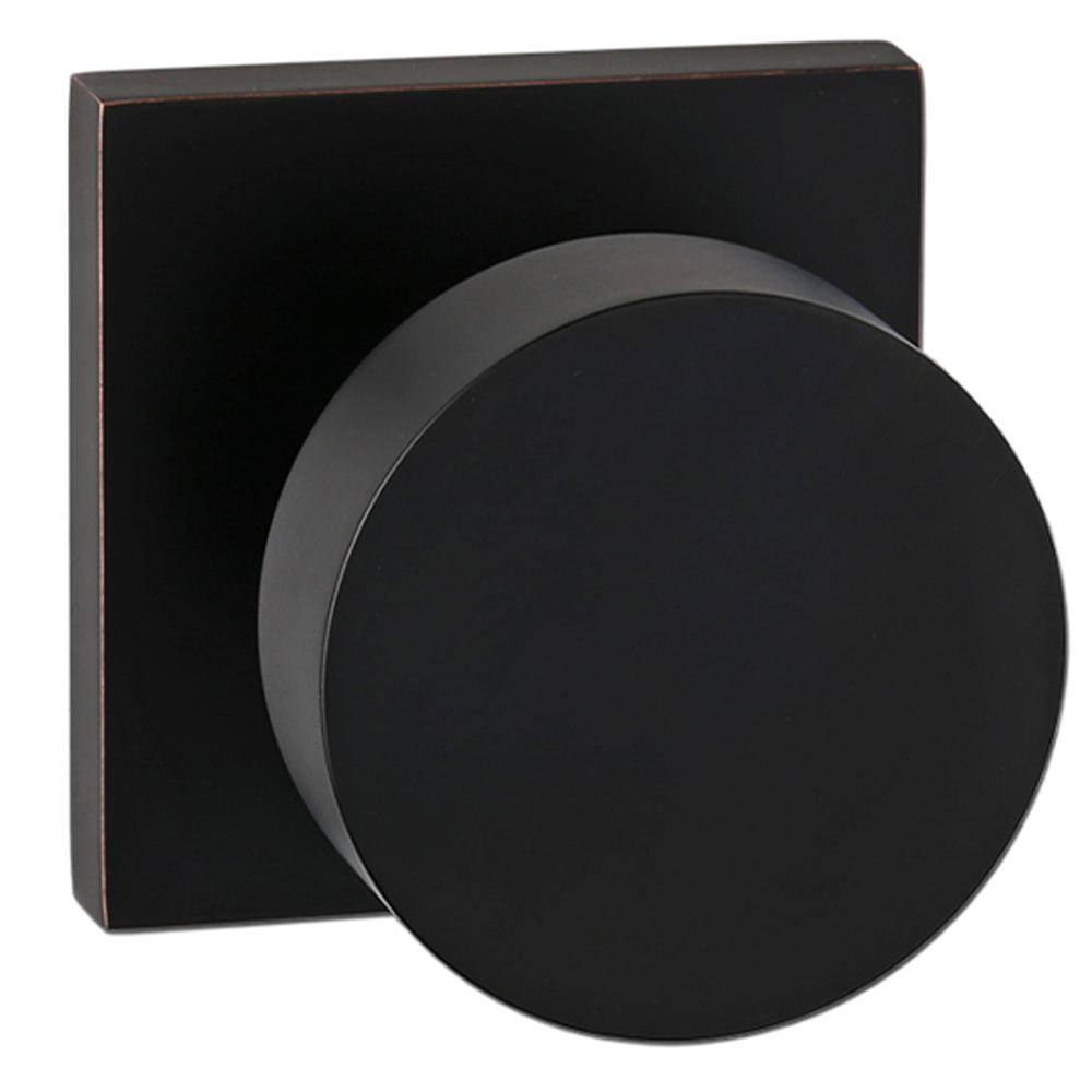 Delaney Hardware Bravura 905 Oxford Door Knob - Matte Black Passage Lockset With Square Trim For Hallway Or Office