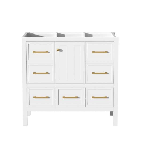36 in. Bath Vanity Cabinet without Top in White Unassembled
