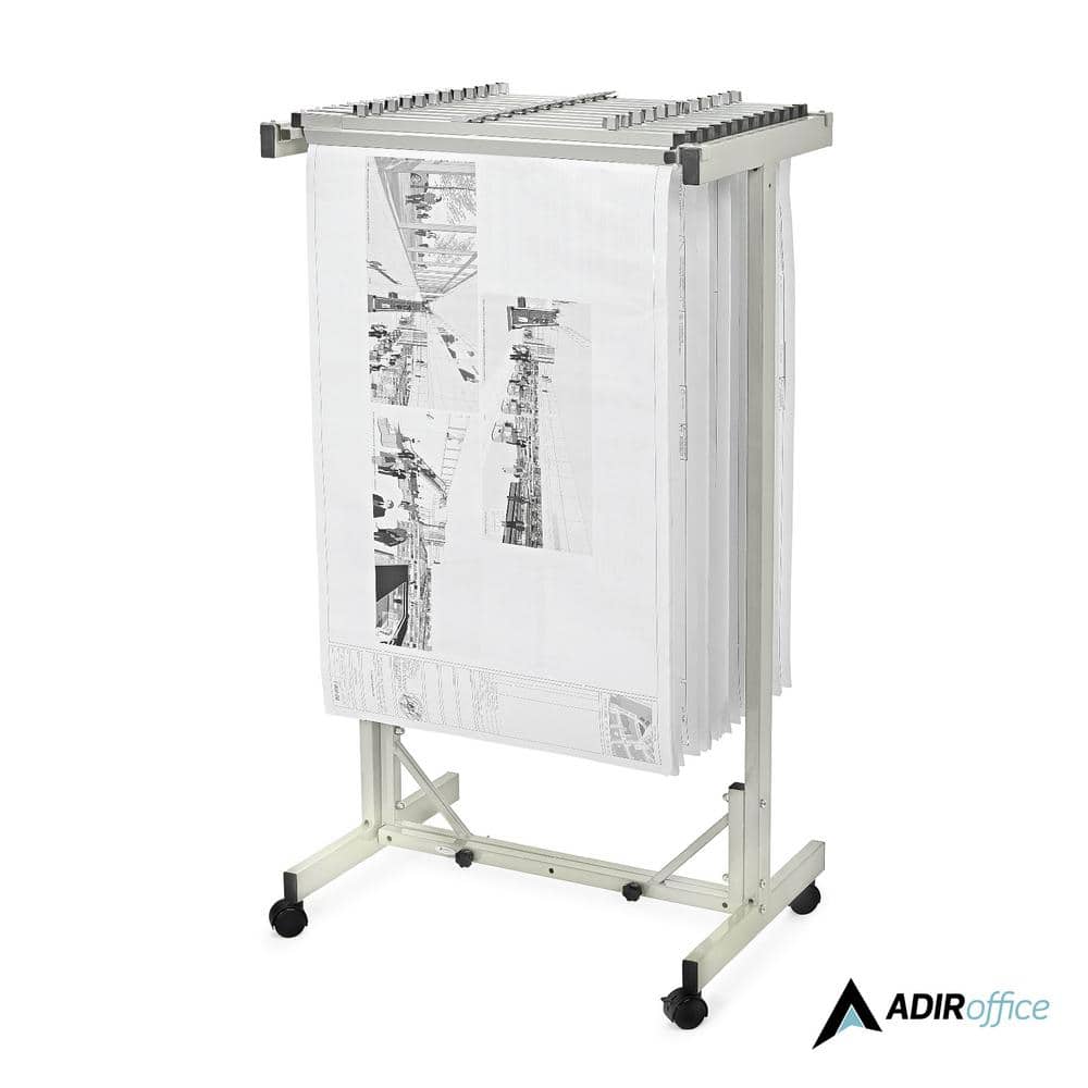 51 in. x 47 in. Portable Expandable Steel Plan Center Hanging File Folder R