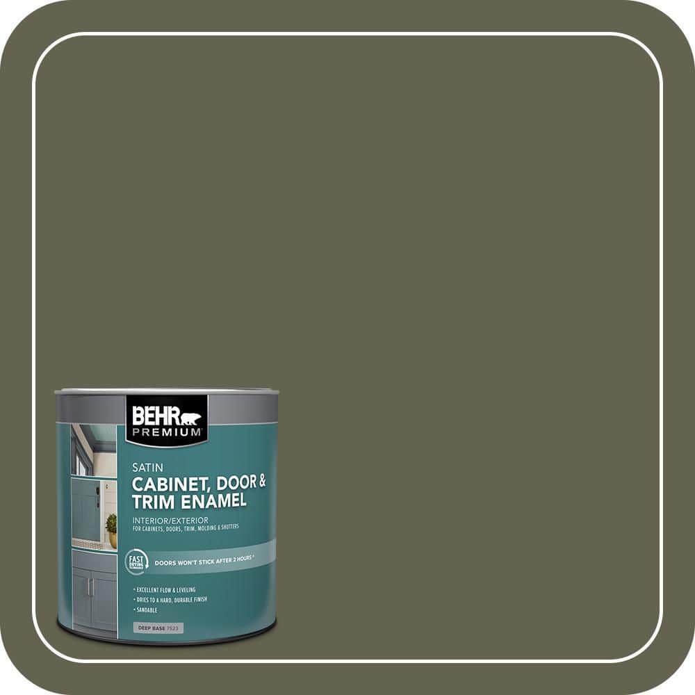 BEHR PREMIUM 1 qt. #N350-7 Olive Satin Enamel Interior/Exterior