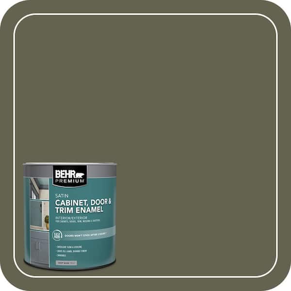 1 qt. #N350-7 Olive Satin Enamel Interior/Exterior Cabinet, Door & Trim Paint