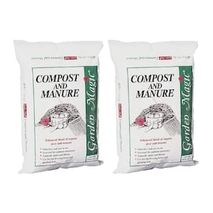 Lawn Garden Compost and Manure Blend, 40 Pound Bag (2-Pack)