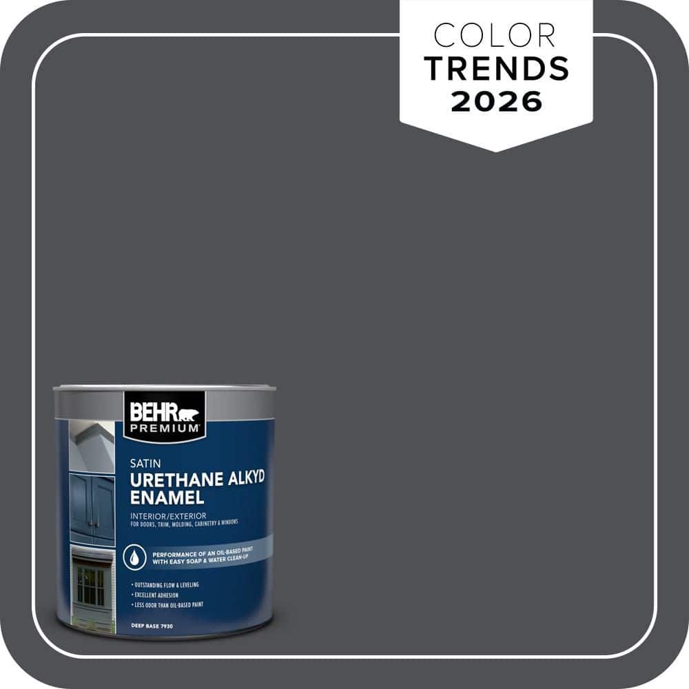 1 qt. #PPU18-01 Cracked Pepper Satin Enamel Urethane Alkyd Interior/Exterior Paint price history on PriceWatchPro