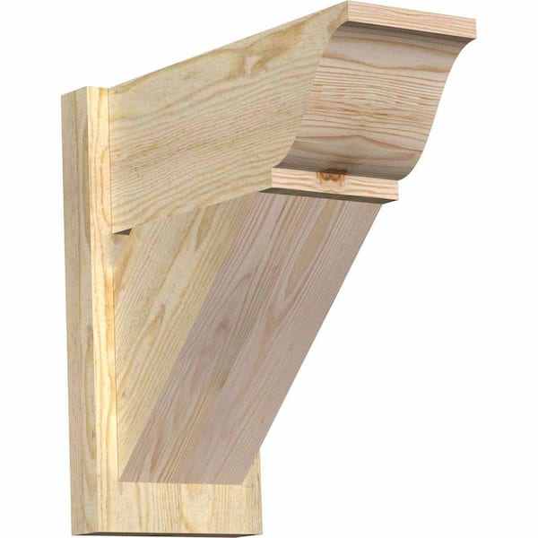 Ekena Millwork 8 in. x 18 in. x 18 in. Traditional Rough Sawn Douglas Fir Outlooker