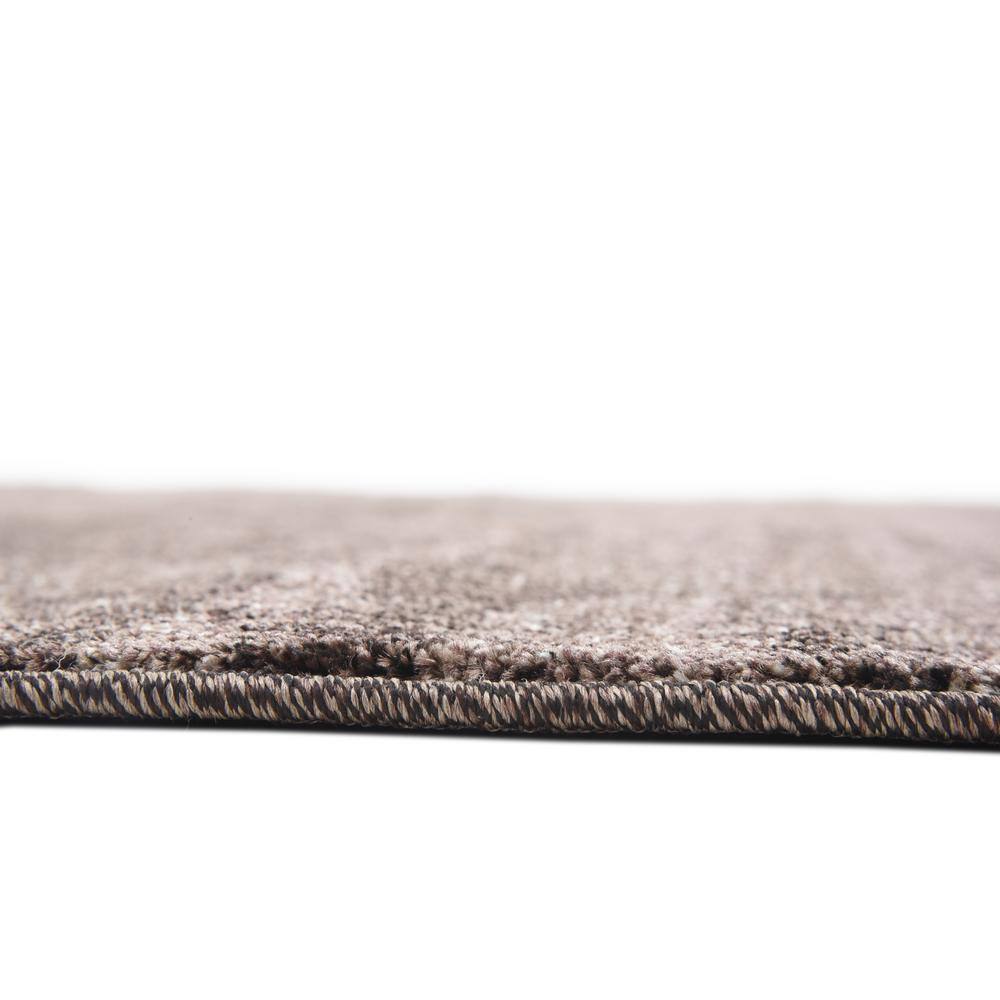 Del Mar Easy-Care Tufted Brown Square Synthetic Rug