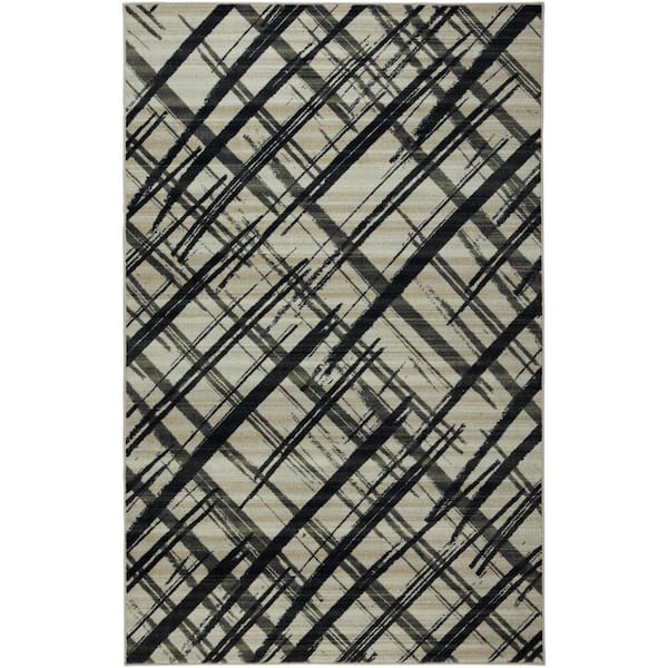 Mohawk Home Jester Black 5 ft. x 8 ft. Abstract Area Rug