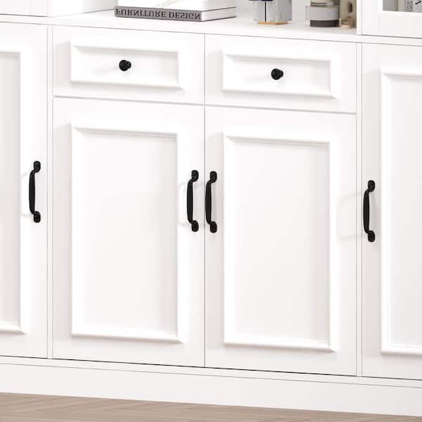 Bubu③ J726 FUFU&GAGA White 78.7 in. Office Storage Cabinet with 13 Shelves