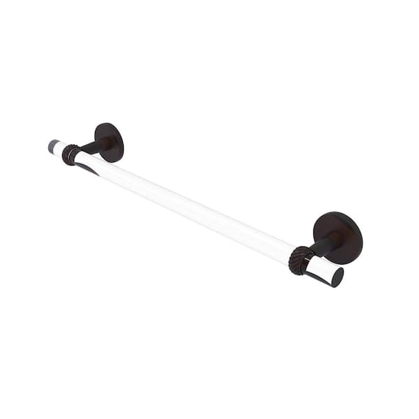 Allied Brass Clearview Collection 24 in. Wall Mounted Towel Bar with Twisted Accents in Venetian Bronze