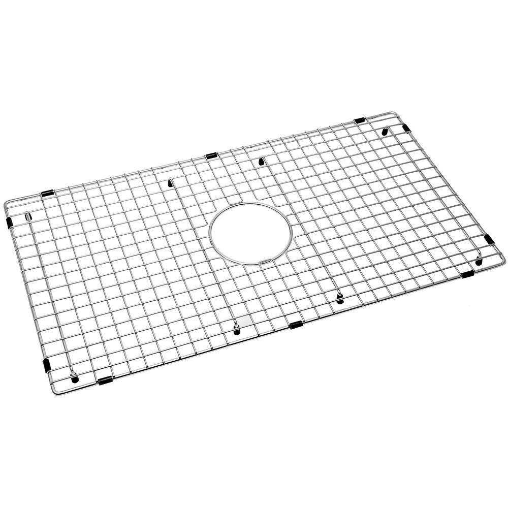 SERENE VALLEY 25.55 in. x 14.45 in. Center Drain Heavy-Duty Stainless Steel Sink Grid