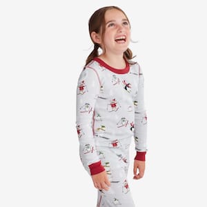 Cozy Christmas Pajamas, women's thermal pajamas, women's black, red, and  white fair isle christmas pajamas-min