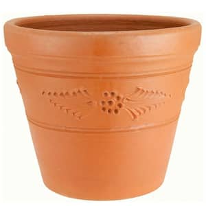 19 in. Round Terra Cotta Clay Vase
