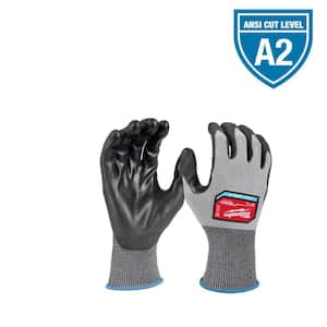 Medium High Dexterity Cut 2 Resistant Polyurethane Dipped Work Gloves
