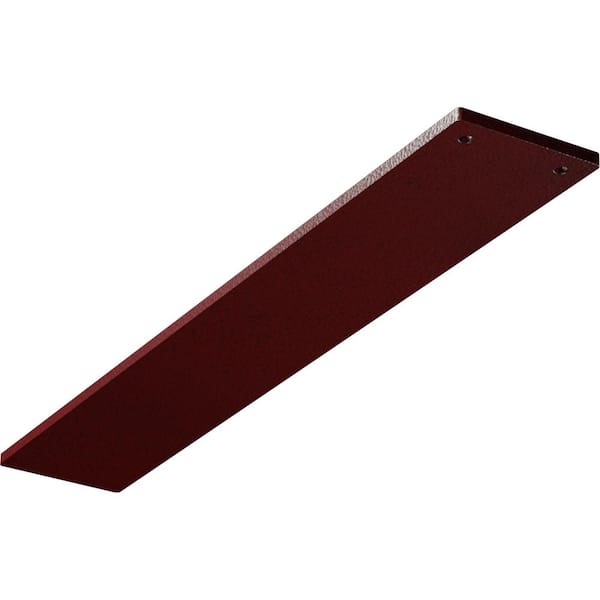 Ekena Millwork 3 in. x 0.25 in. x 18 in. Steel Hammered Bright Red Logan Bracket
