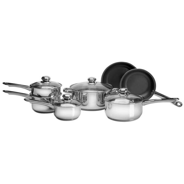 Pure Life 11-Piece Cookware Set in Stainless Steel