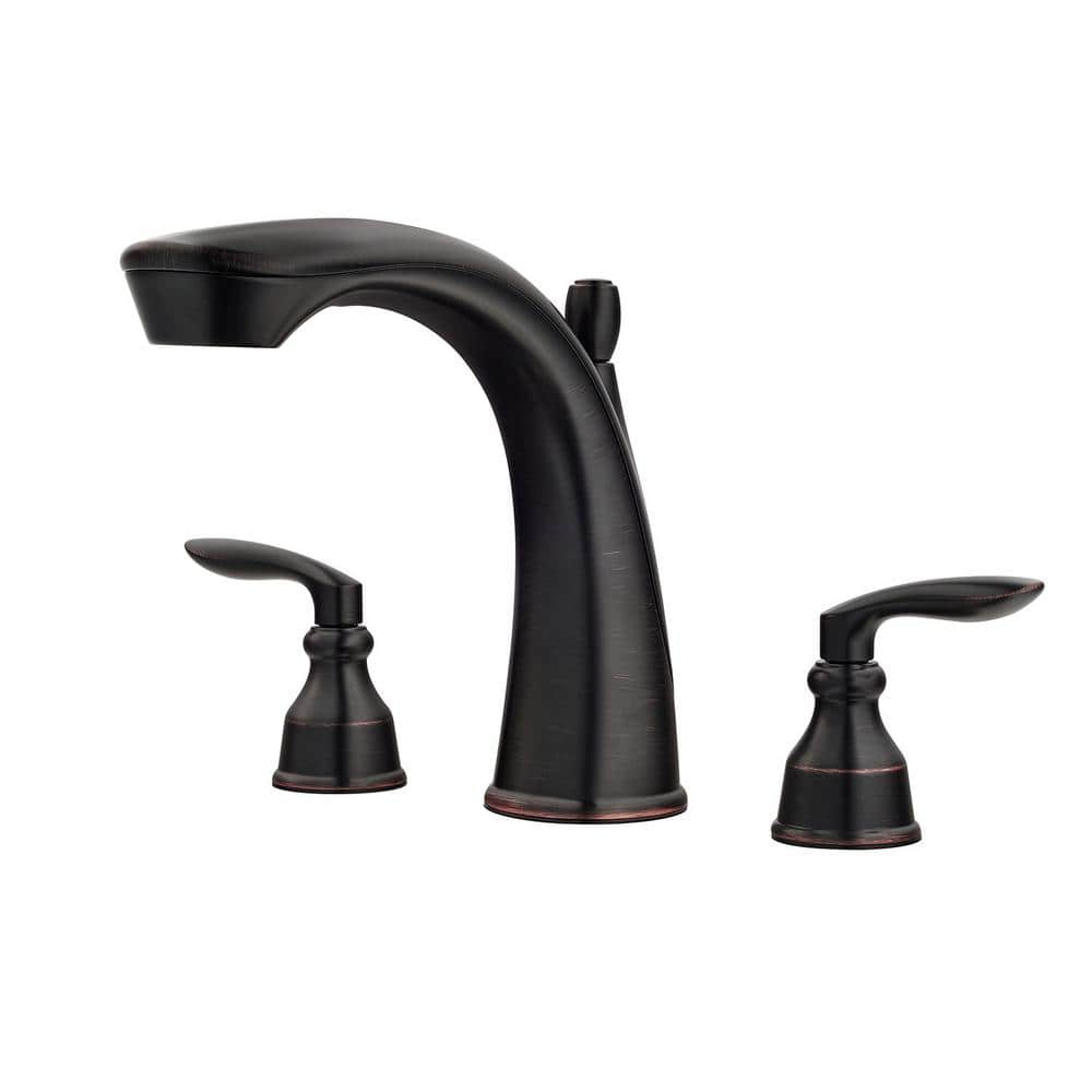 Tuscan Bronze Double Handle Roman Tub Faucet Set