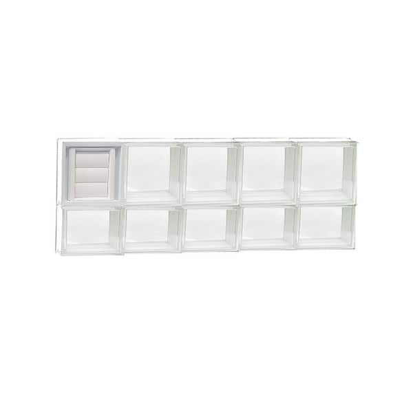 Clearly Secure 38.75 in. x 13.5 in. x 3.125 in. Frameless Clear Glass Block Window with Dryer Vent