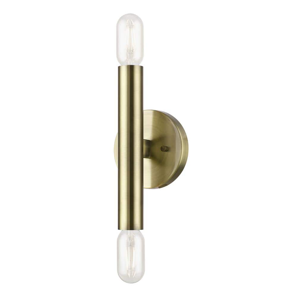 Alden 2-Light Antique Brass ADA Wall Sconce price history on PriceWatchPro