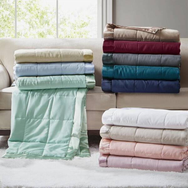 Madison Park Prospect Lightweight Blush Down Alternative King Quilted  Blanket with Satin Trim MP51-5156 - The Home Depot