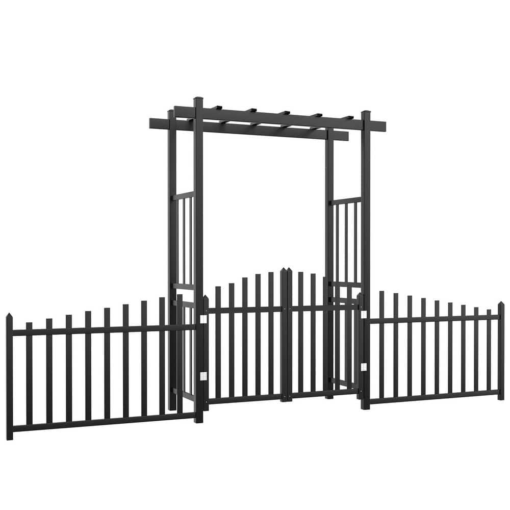 144 in. x 85 in. Balck Garden PVC Arbor with Gate and Fence price history on PriceWatchPro