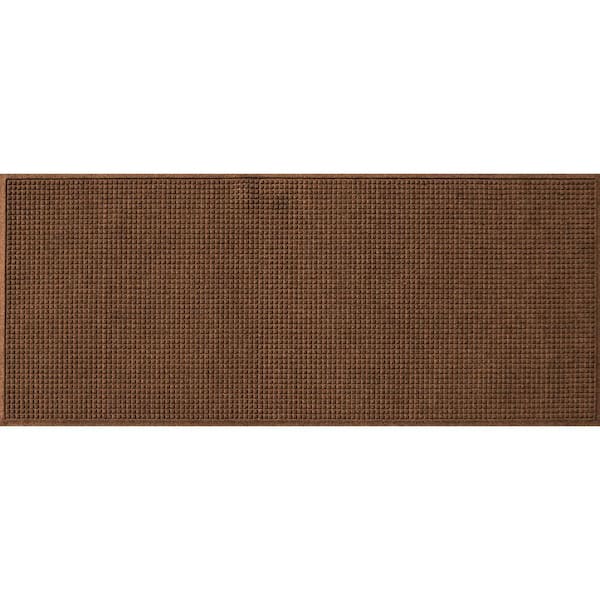 Waterhog Squares 22 in. x 60 in. PET Polyester Indoor Outdoor Door Mat Dark Brown