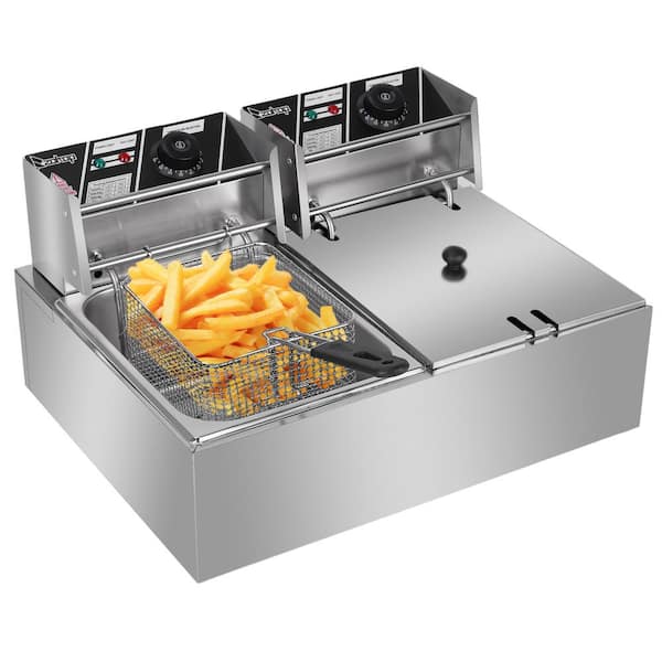  Electric Deep Fryer w/Basket & Lid, 3000W 20.7QT Commercial Deep  Fryer, Countertop Kitchen Frying Machine, Stainless Steel French Fryer with  Temperature Control for Commercial and Home Use: Home & Kitchen