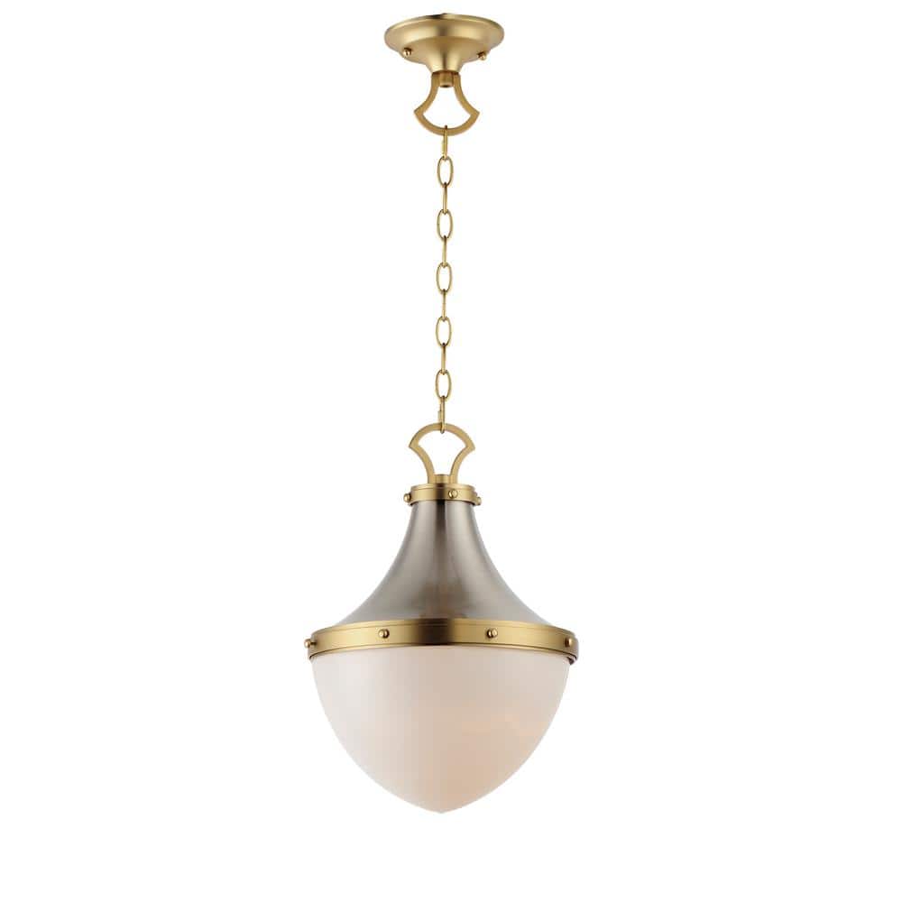 Conrad 12 in. 1-Light Satin Nickel Pendant Light price history on PriceWatchPro