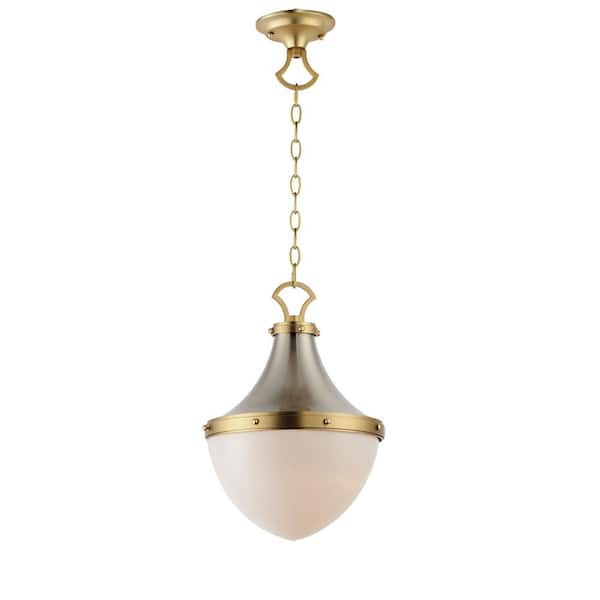 Maxim Lighting Conrad 12 in. 1-Light Satin Nickel Pendant Light