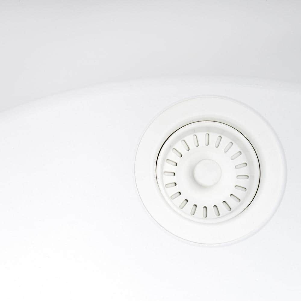 Arctic White Granite Composite Topmount Bar Sink