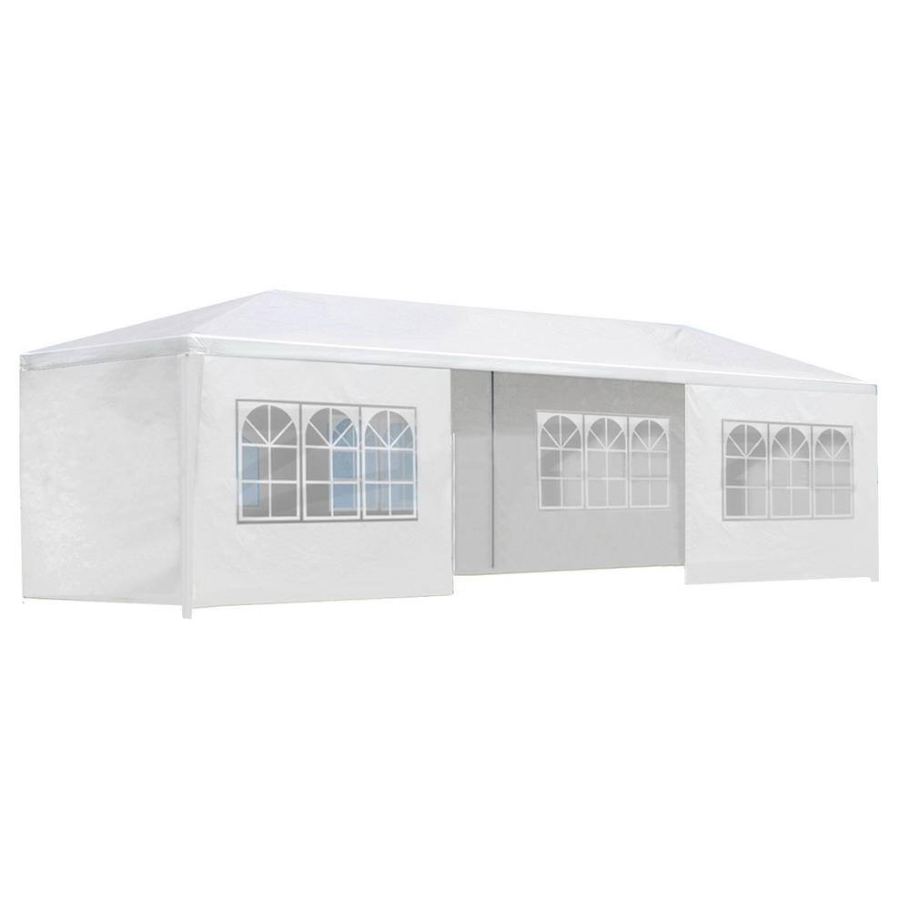 10 ft. x 30 ft. White Outdoor Wedding Party Gazebo Canopy Tent with 8 Removable Sidewalls price history on PriceWatchPro
