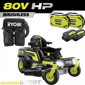 80V HP Brushless 42 in. Battery Electric Cordless Zero Turn Mower with Bagger with Boost, 80V and 40V Batteries