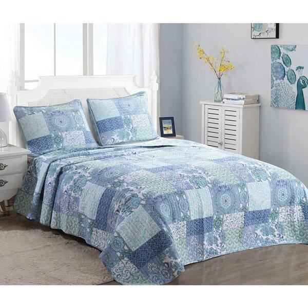 Cozy Line Home Fashions Blue Fleur De, Fleur De Lis Bedding Set