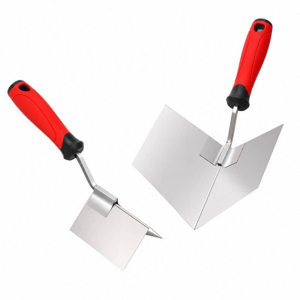 2 Pack Stainless Steel Drywall Corner Trowel Set 5 in. Outside and 3.5 in. Inside Corner Knife with Soft Grip Handle price history on PriceWatchPro