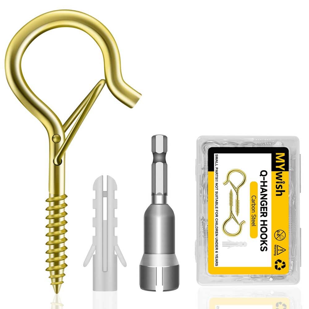 1.34 in. Gold Cup Hook, 40 lbs. Capacity Q Hanger Hooks with Safety Buckle (20-Pack) price history on PriceWatchPro