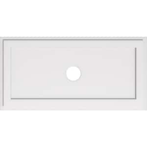 40 in. W x 20 in. H x 4 in. ID x 1 in. P Rectangle Architectural Grade PVC Contemporary Ceiling Medallion