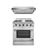 NXR Entree Bundle 30 in. 4.5 cu. ft. Pro-Style Gas Range with ...