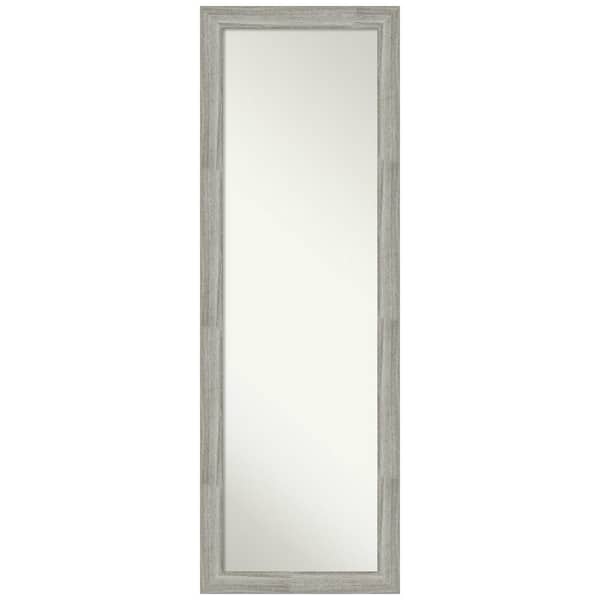 Amanti Art Large Rectangle Distressed Grey Modern Mirror (51.5 in. H x 17.5 in. W)