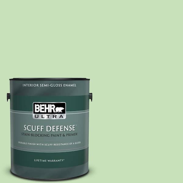 BEHR ULTRA 1 gal. #440C-3 Rockwood Jade Extra Durable Semi-Gloss Enamel Interior Paint & Primer