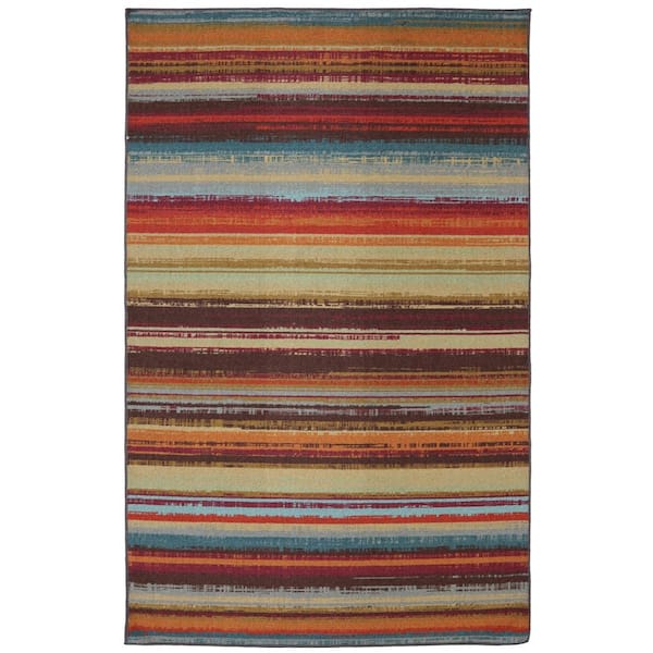 Mohawk Home Printed Indoor/ Outdoor Avenue Stripe Multi Area Rug