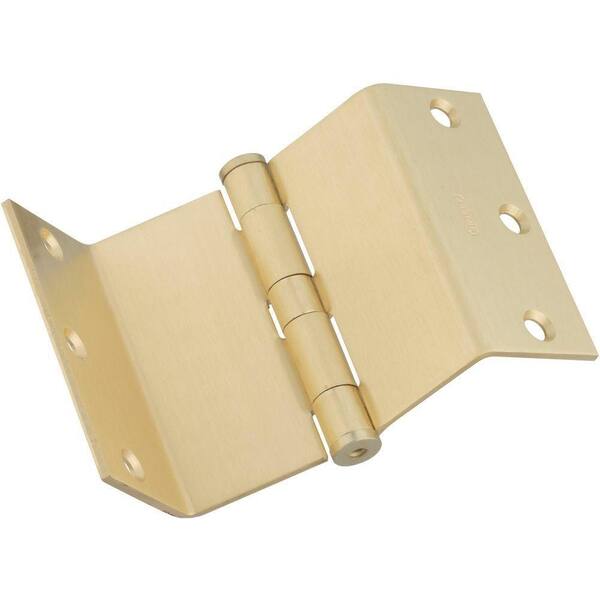 Stanley-National Hardware 3-1/2 in. Satin Brass Swing Clear Hinge