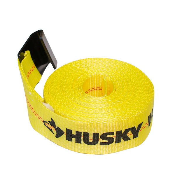 Husky 1 7/8 in. x 10 ft. Retractable Ratchet Tie Down Strap 55565