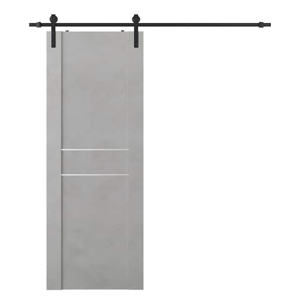 Belldinni Vona 28 in. x 80 in. Light Urban Composite Core Wood Sliding Barn Door with Hardware Kit
