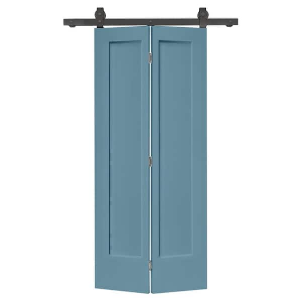 CALHOME 36 In. X 80 In. 1 Panel Shaker Dignity Blue Painted MDF ...