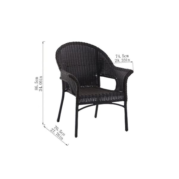 StyleWell Emerald View Brown Wicker Outdoor Stack Lounge Chair