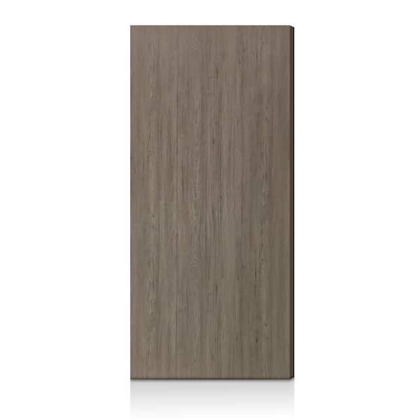 48 in. x 84 in. Gray Texture Flush Hollow Core Composite Interior Door Slab
