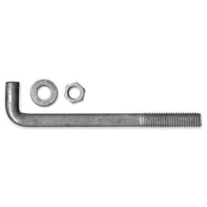 1/2 in. x 10 in. Plain Anchor Bolt with Nuts and Washers (50-Pack)