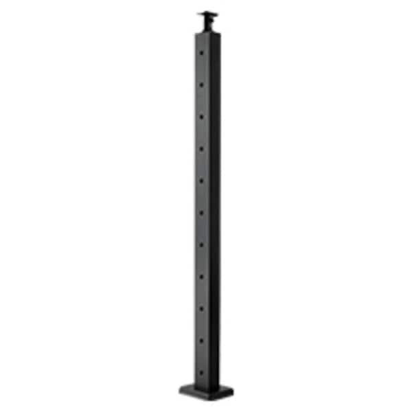 Cable Railing Post Level Deck Stair Post 36 x 0.98 x 1.97 in. Cable Handrail Post Stainless Steel Brushed Finishing Deck