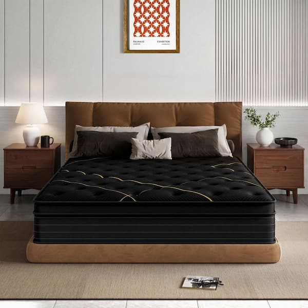 King Size Medium Firm 12 in. Cool Gel Memory Foam Hybrid Mattress with CertiPUR-US, SGS and OEKO-TEX